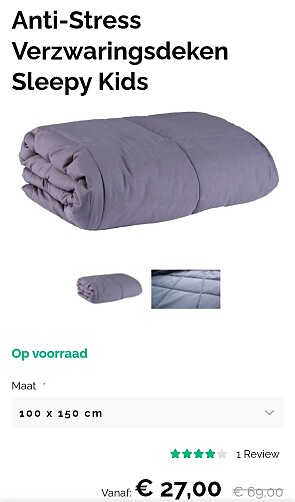 Verzwaringsdeken 100 x 150 cm