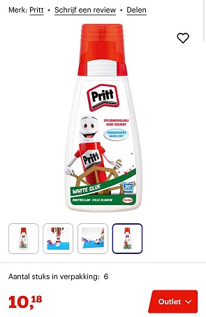 Pritt knutsellijm 6 stuks