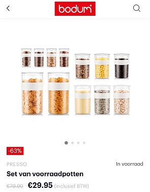Bodum set voorraadpotten