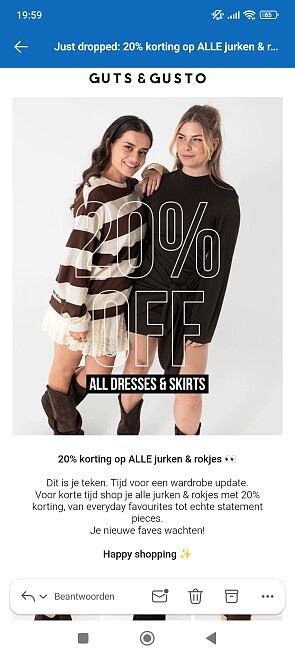 guts & Gusto: -20% op jurken en rokken