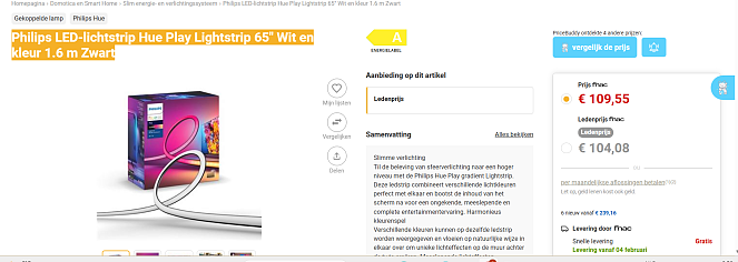 Philips LED-lichtstrip Hue