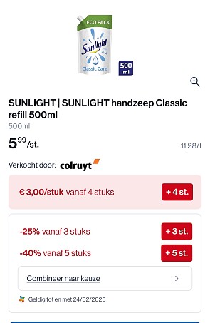 Sunlight handzeep in Promo