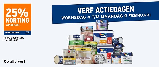 25% verf bij GAMMA