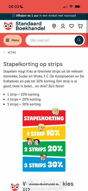 Stapelkorting op strips