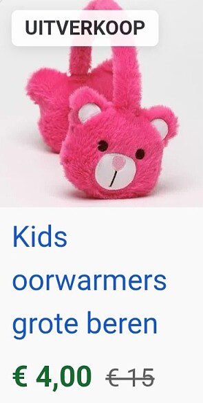 Kids oorwarmers grote beren