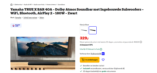 Soundbar: Yamaha TRUE X BAR 40A