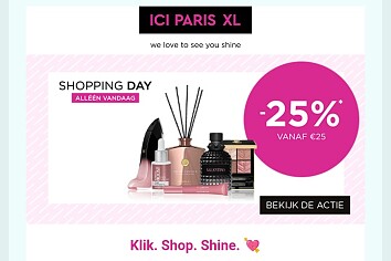Vandaag ICI Paris XL 25% korting