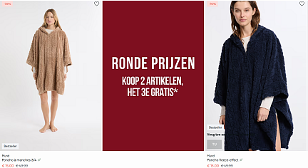 Tot -70% ronde prijzen en 2+1 gratis bij Etam