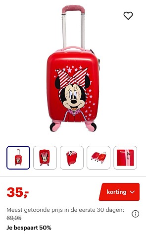 Minnie Mouse koffer -50%