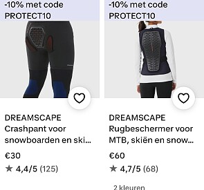 10% korting op bescherming bij Decathlon