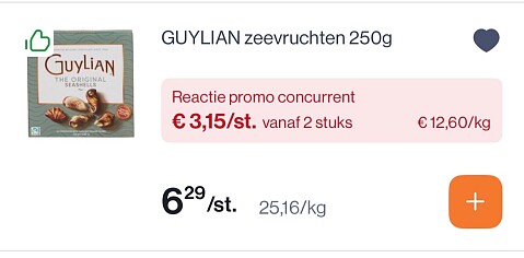 Guylian zeevruchten -50%