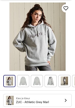 Superdry Dames Trui Source hoodie met Core Logo maat XS/S -62%