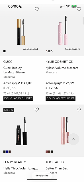 Actie mascara bij Douglas