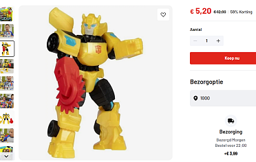 Transformers met 59% korting