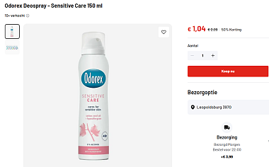 Odorex deospray zéér goedkoop bij Joybuy