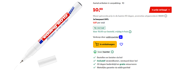 Markers nu 84% korting!