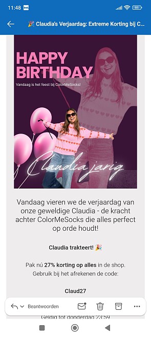 ColorMeSocks: 27% korting