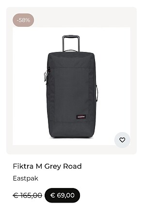 Grote Eastpak koffers vanaf 69€