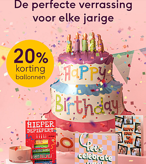 20% korting op ballonnen bij Greetz