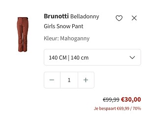 Brunotti skibroek kids