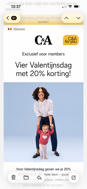 Vier Valentijnsdag met 20% korting!