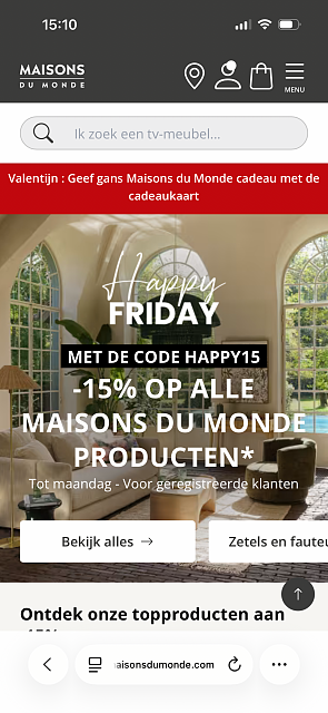 -15% bij Maison du Monde