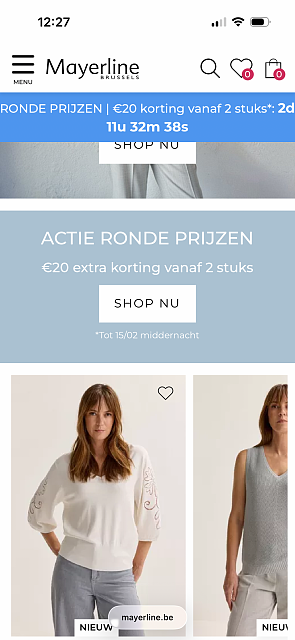 -€20 bij Mayerline
