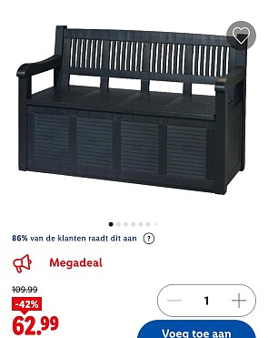 Tuinbank met opbergruimte LIVARNO home -42%