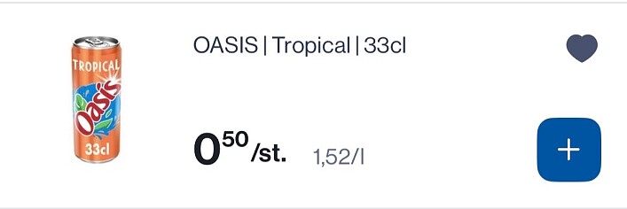 Oasis tropical blik 33 cl -50%