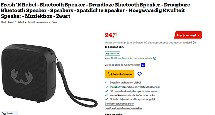 Draadloze Bluetooth Speaker - Fresh 'N Rebel