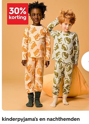 Kinder pyjama’s en nachthemden -30% bij HEMA