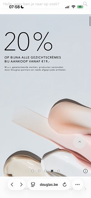 Actie op gezichtscrème