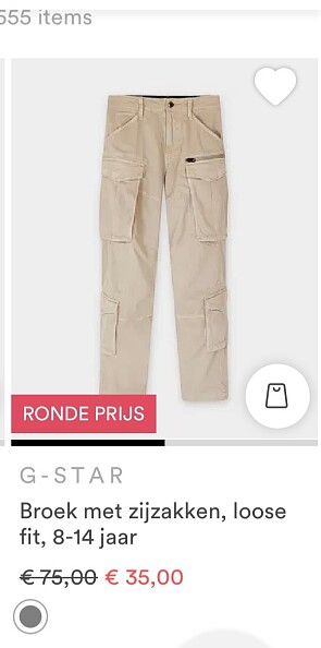 Broek met zijzakken 8-14 jaar voor 35€