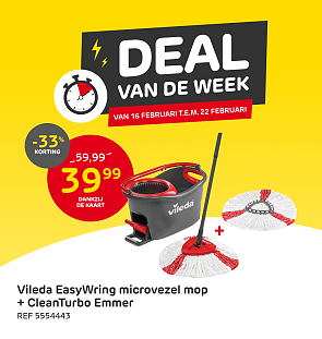 Vileda microvezeldweil EasyWring + emmer CleanTurbo