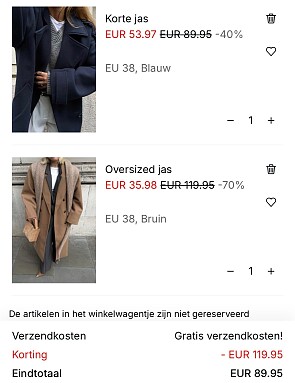 40% korting op winterjassen met code