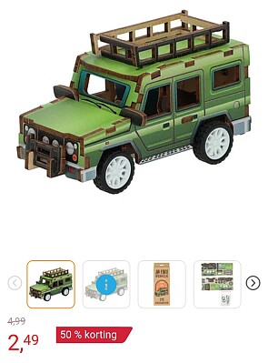 Houten Bouwpakket 3D Safariwagen -50%