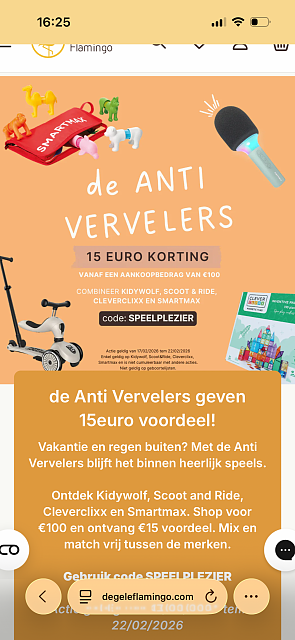 de Anti Vervelers geven 15euro voordeel!