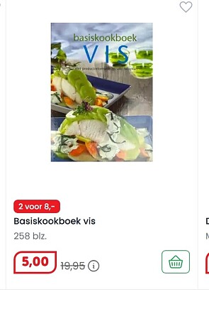 Basiskookboek vis 258 blz voor 5€