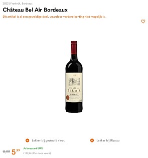 Château Bel Air, Bordeaux 2022 -50%