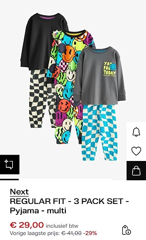 Next-regular fit 3 pack set maat 80 -29%