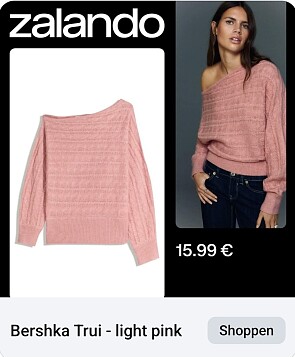 Bershka trui light pink