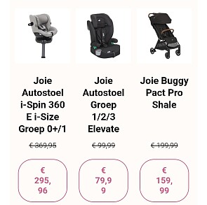 🚗 20% korting op een selectie van Joie