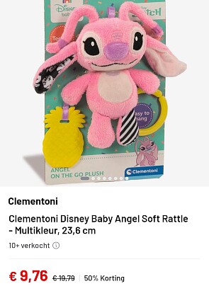 Clementoni Disney Baby Angel rammelaar