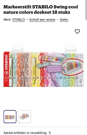 Markeerstiften STABILO deskset 18 stuks