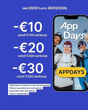 Tot €30 korting in de Decathlon app
