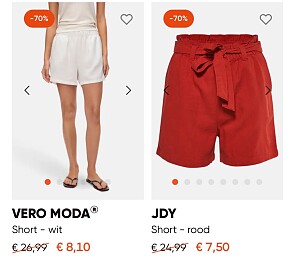 Short koopjes bij Zeb