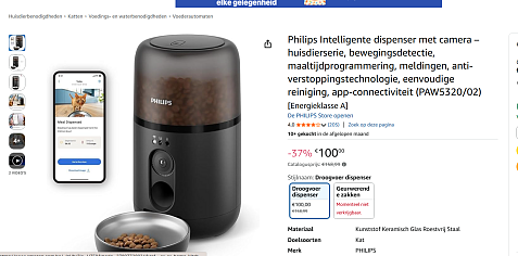 Philips Pet-serie Voerautomaat met camera