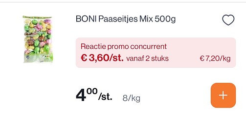 Boni Paaseitjes mix 500 gram voor slechts 7,20€/kg
