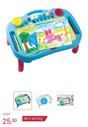 Playgo Draagbare Tekentafelset - 19dlg. -48%