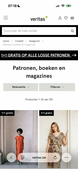 Actie op naaipatronen